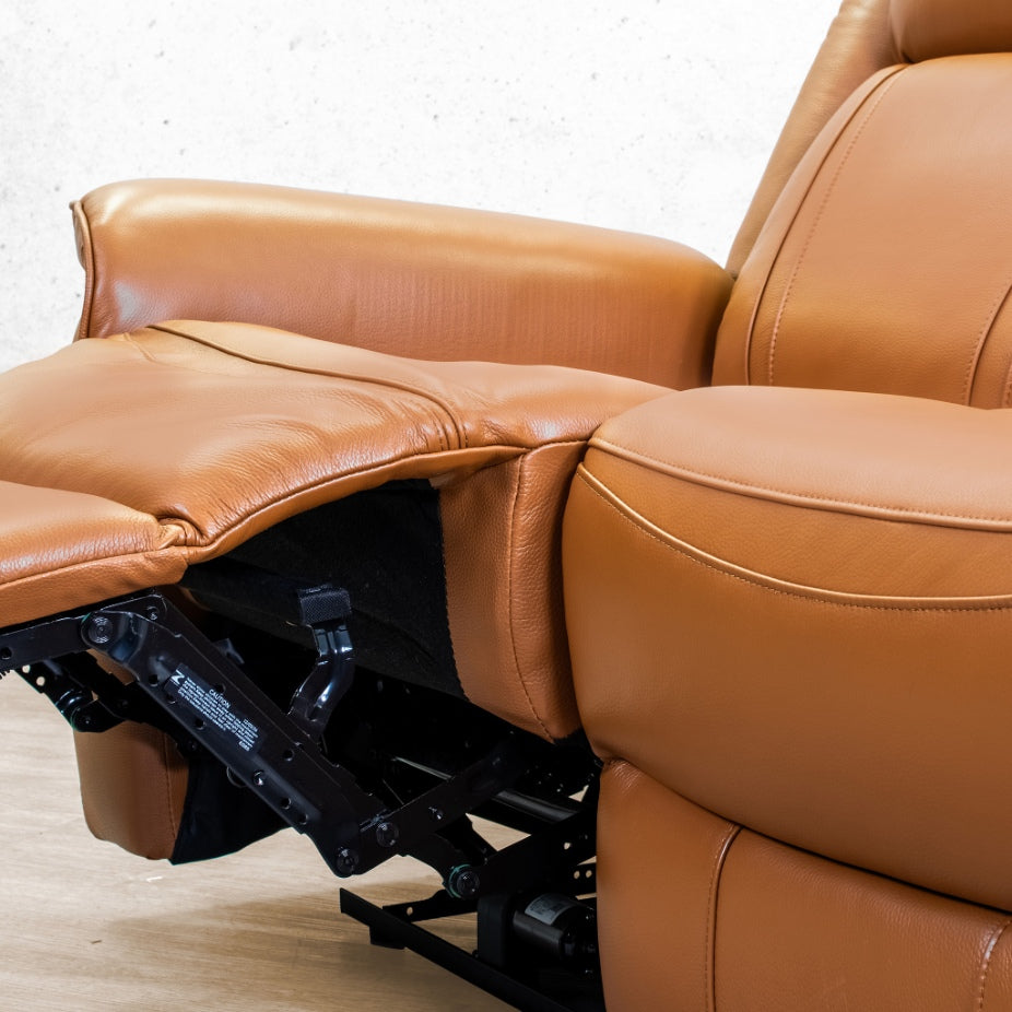 Carter 3-Seater tan leather recliner | recliner couches, leather recliners, recliner lounge suite