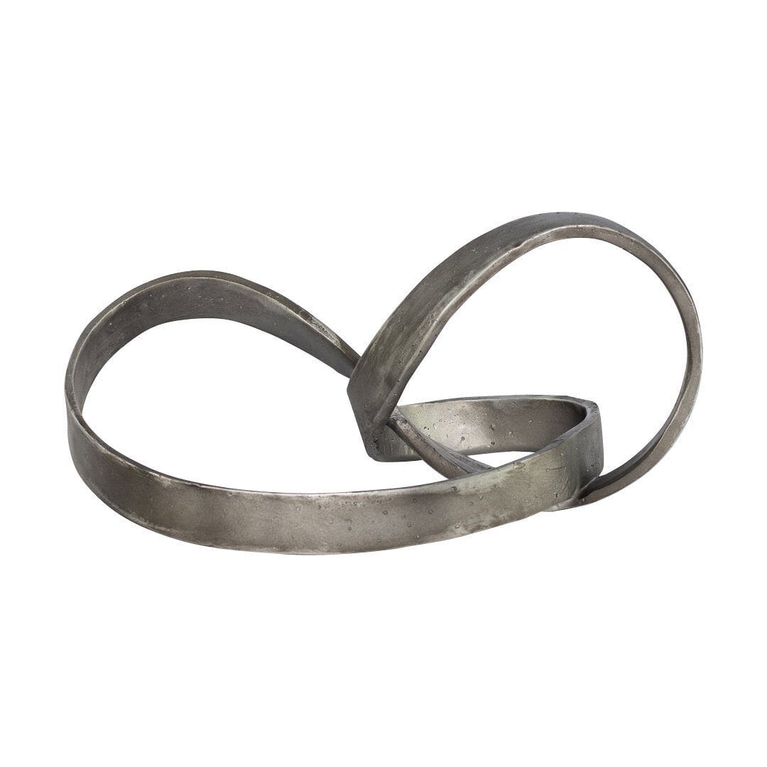 Cast Ring Sculpture Ornament Leather Gallery Silver 37 X 19 X 17.5 CM