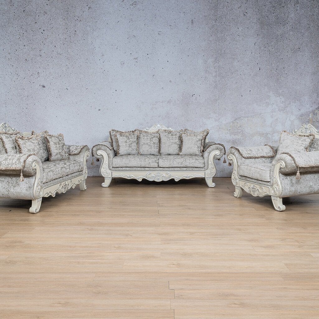 Chanelle 3+2+1 Fabric Sofa Suite Lounge Suite Leather Gallery Grey