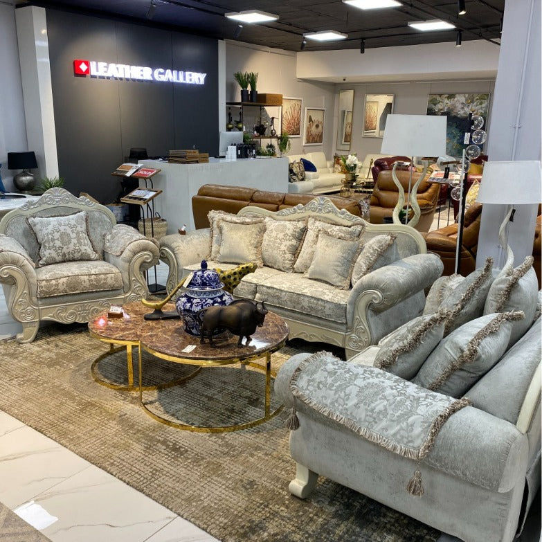 Chanelle 3+2+1 Fabric couches | Leather Gallery | Warehouse Clearance