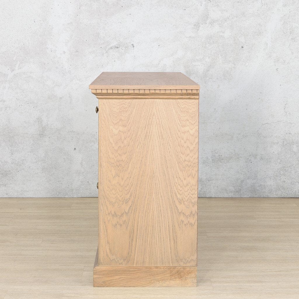 Charleston Sideboard - Antique Natural Oak Side Board Leather Gallery