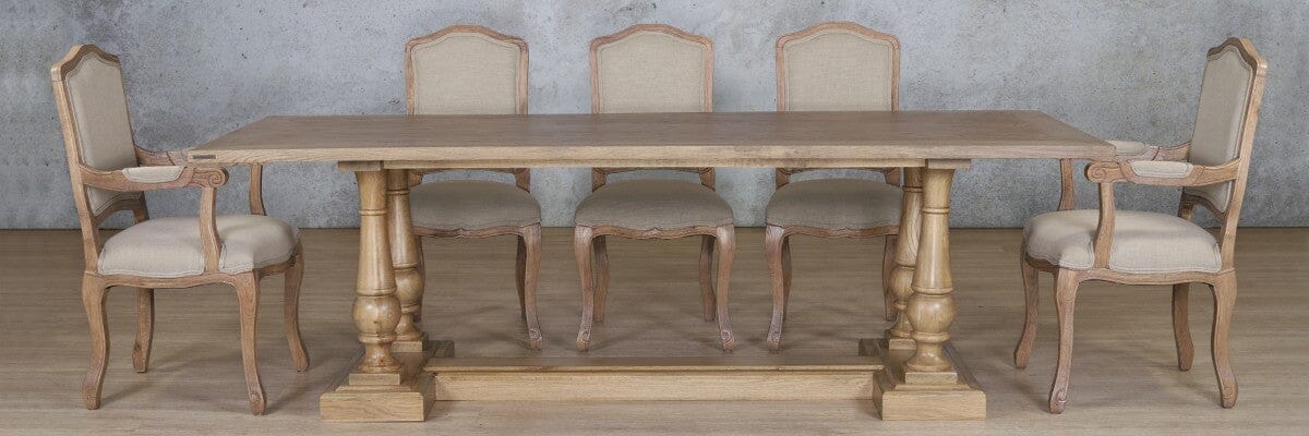 Charlotte Wood Top & Duke 8 Seater Dining Set Dining room set Leather Gallery