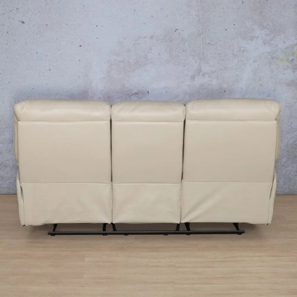 Chester 3 Seater Leather Recliner - Leather Recliner beige-g