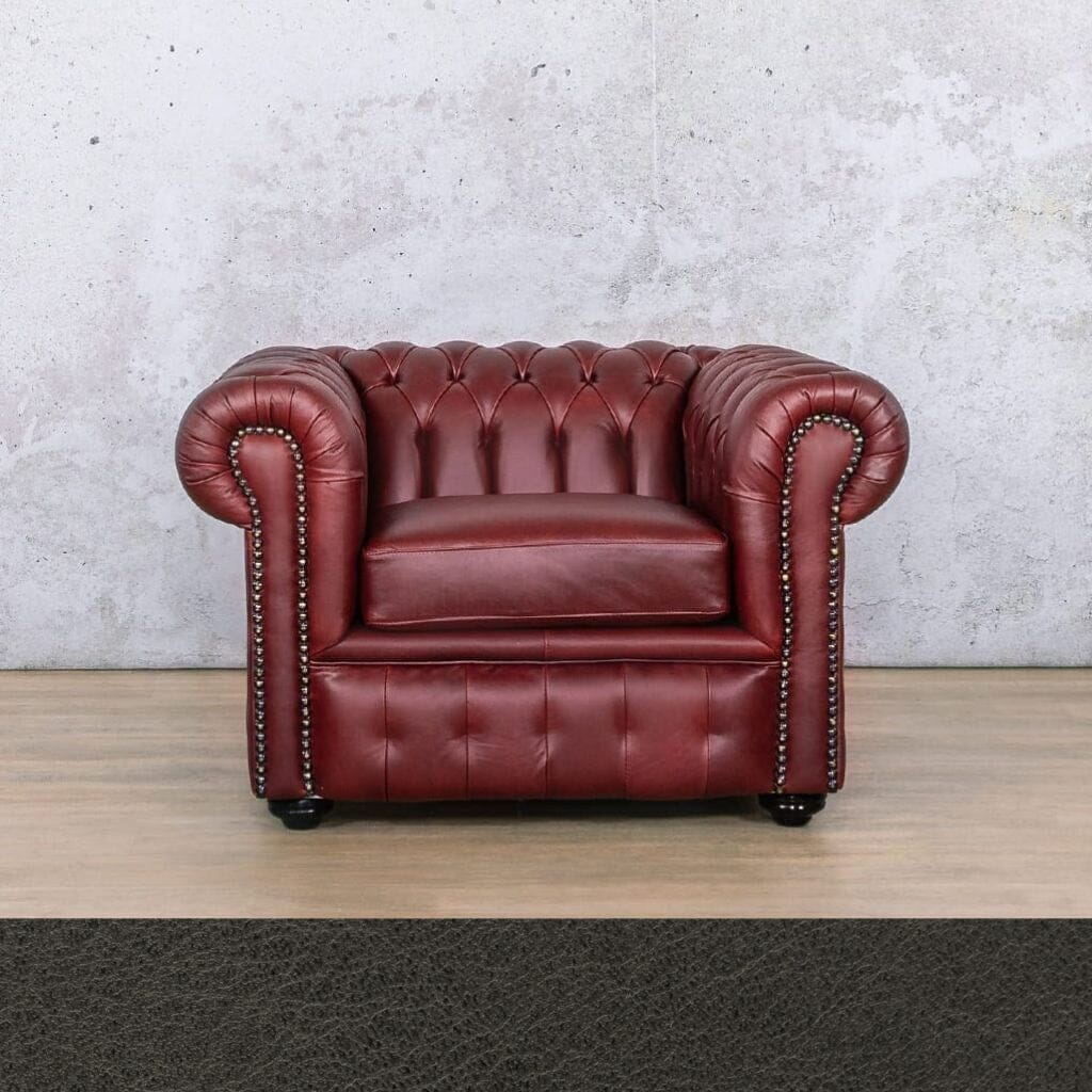 Chesterfield 1 Seater Leather Sofa Leather Sofa Leather Gallery Czar Anthracite