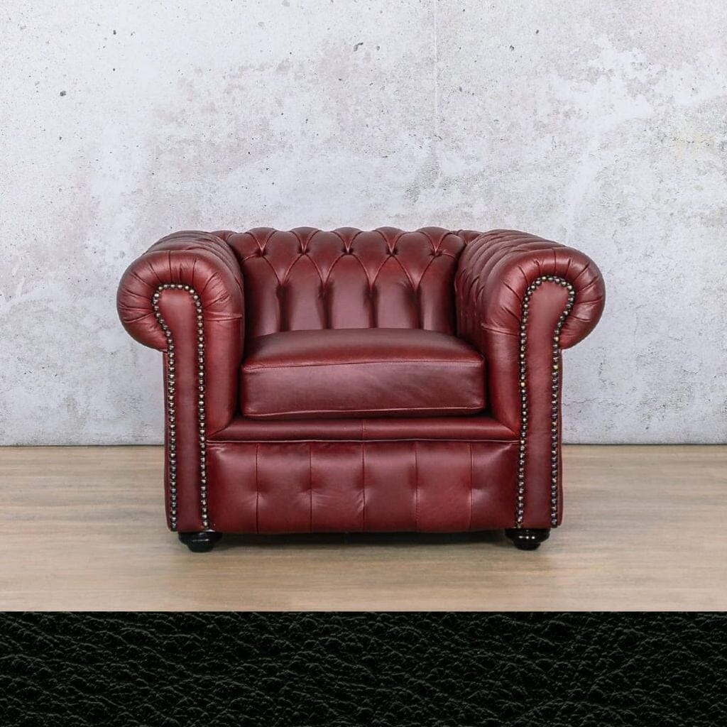 Chesterfield 1 Seater Leather Sofa Leather Sofa Leather Gallery Czar Black