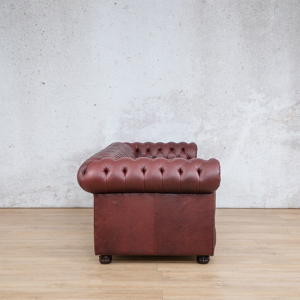 Chesterfield 3+2+1 Leather Sofa Suite Leather Sofa Leather Gallery Royal Ruby