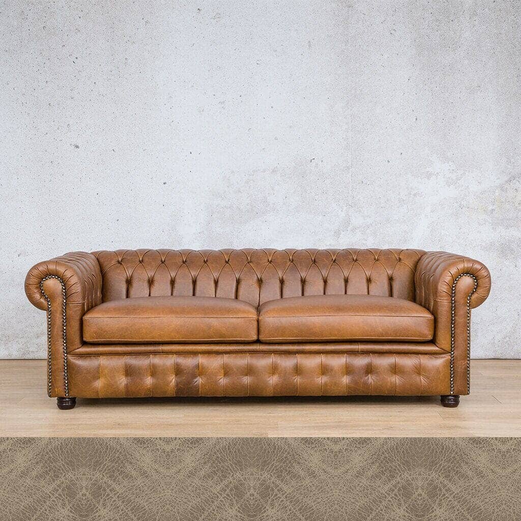Chesterfield 3+2+1 Leather Sofa Suite Leather Sofa Leather Gallery Bedlam Taupe