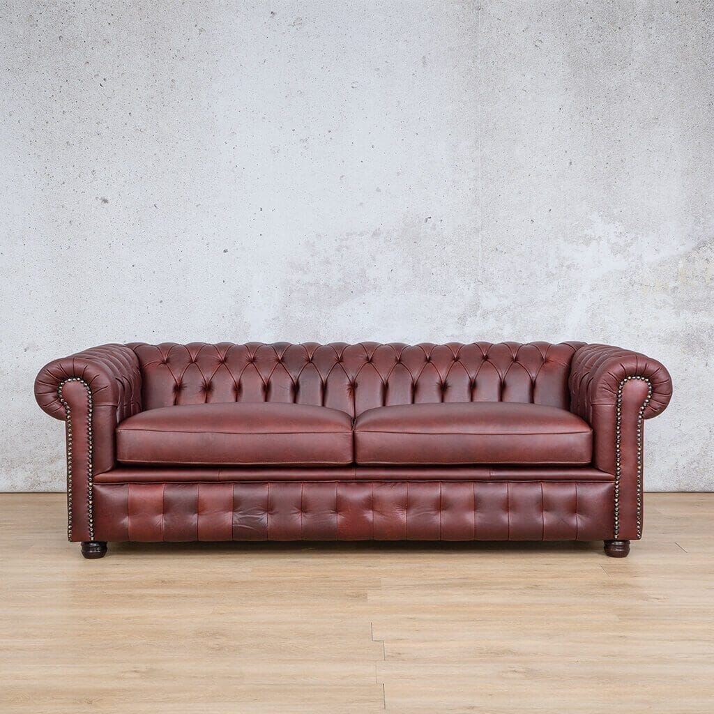 Chesterfield 3+2+1 Leather Sofa Suite Leather Sofa Leather Gallery Czar Ruby
