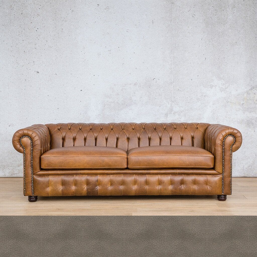 Chesterfield 3+2+1 Leather Sofa Suite Leather Sofa Leather Gallery Flux Grey