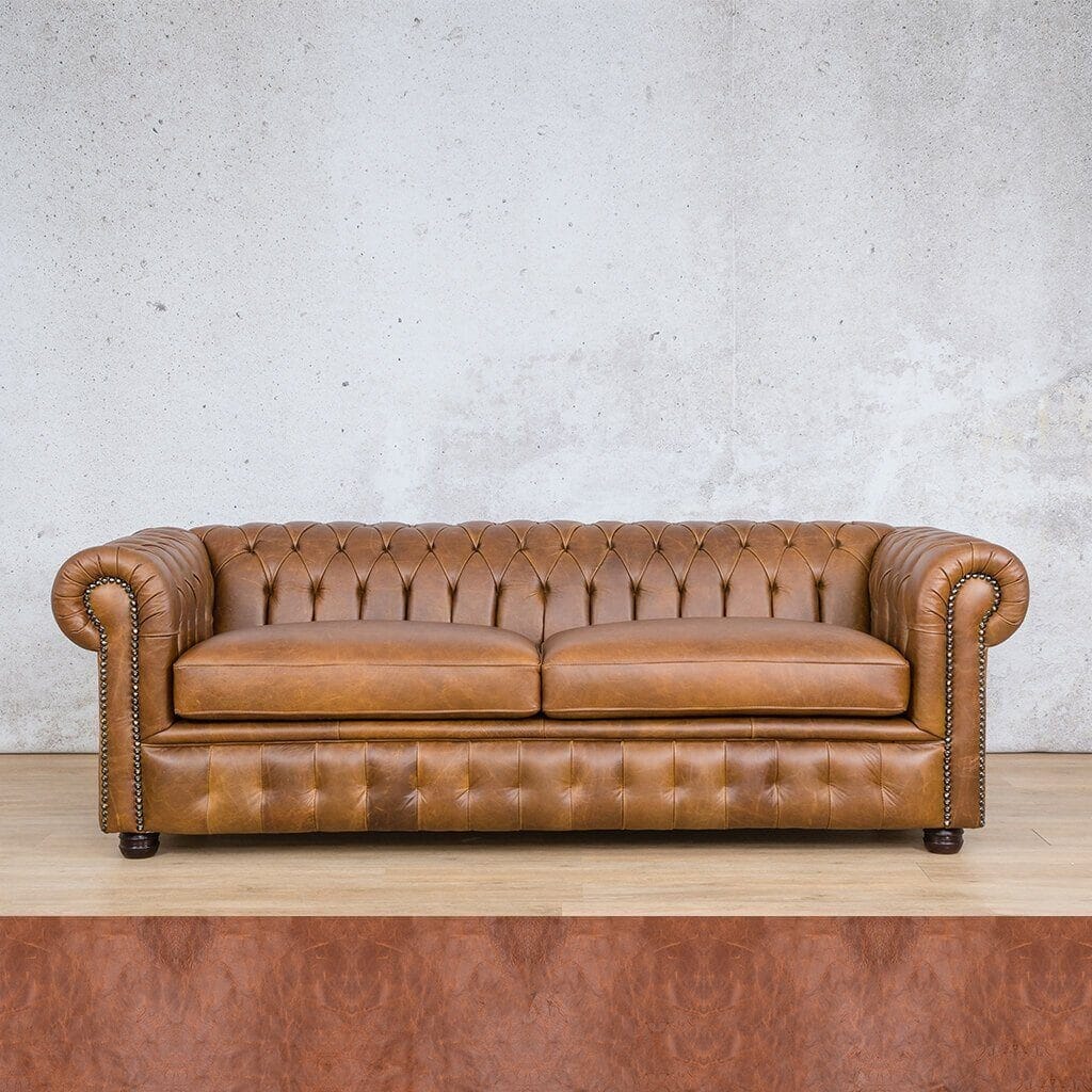Chesterfield 3+2+1 Leather Sofa Suite Leather Sofa Leather Gallery Royal Saddle