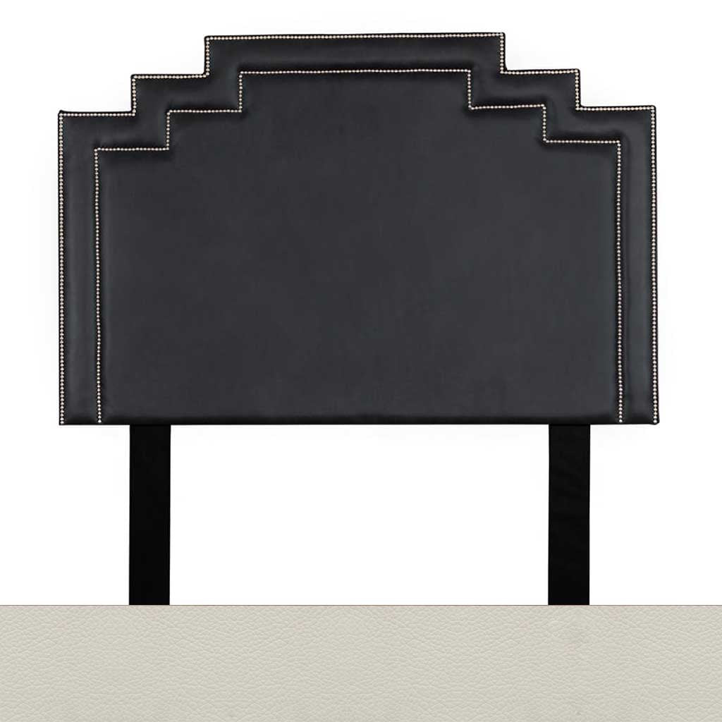 Urban White Leather Sample | Crown Leather Headboard | King Bedroom Set Leather Gallery | King Size Headboard | Headboards | Modern Headboards | Headboards For Sale | Bed Headboard