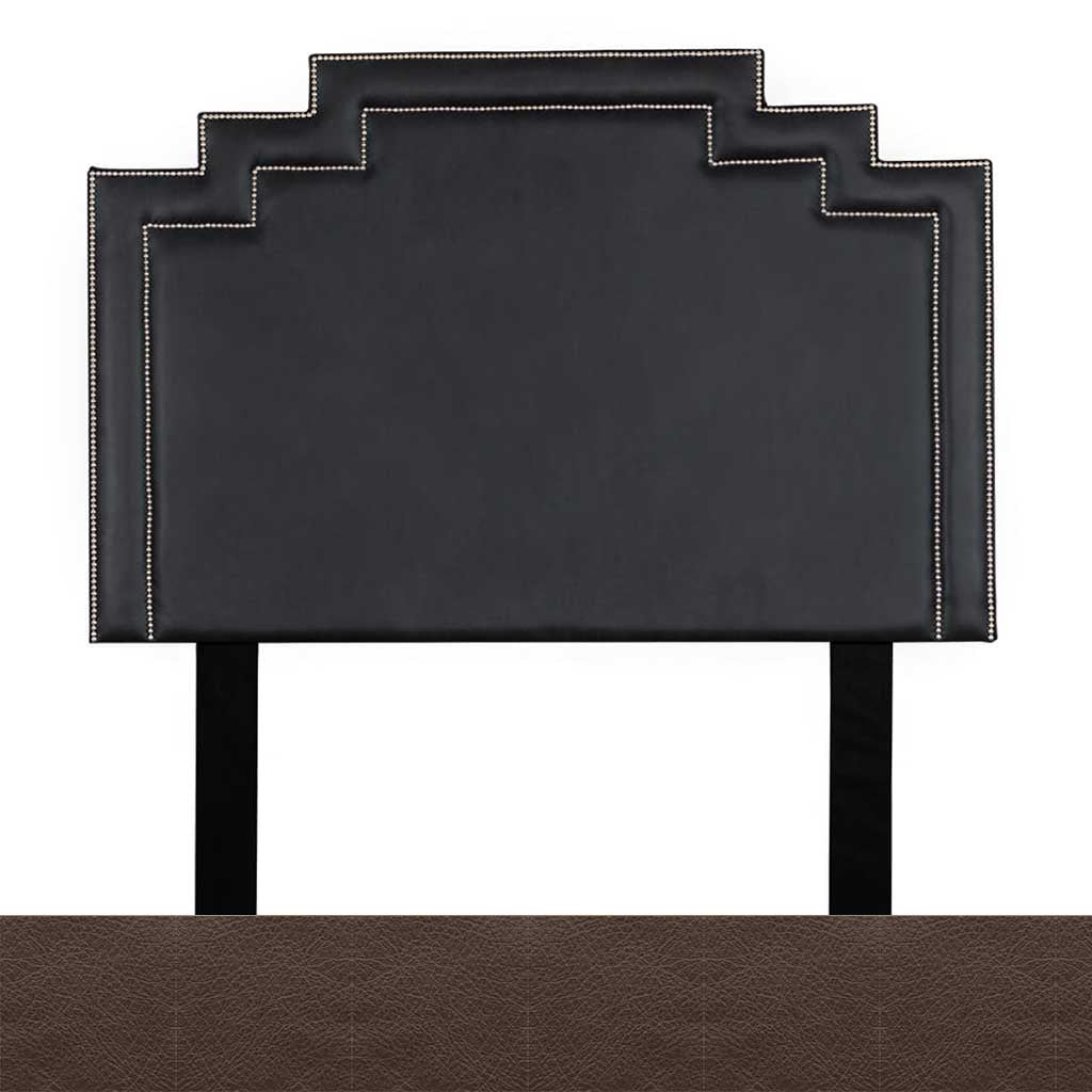 Country Ox Blood Leather Sample | Queen Sized Crown Leather Headboard | Queen Bedroom Set Leather Gallery | Queen Headboard | Headboards | Modern Headboards | Headboards For Sale | Bed Headboard