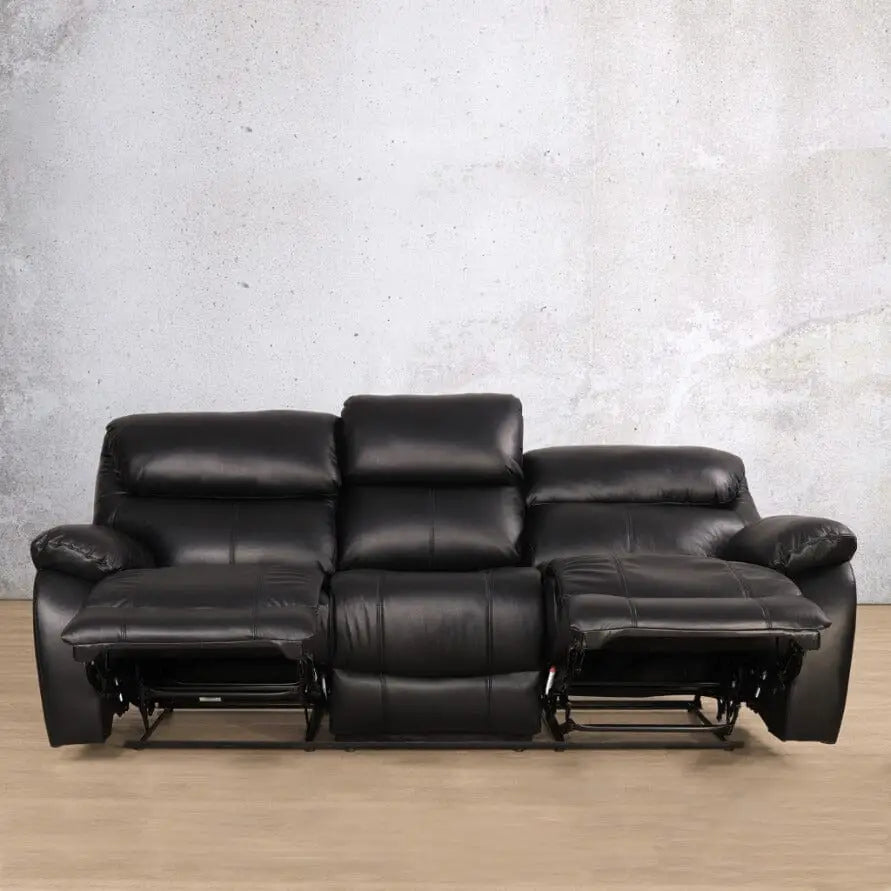 Delta 3 + 2 + 1 Leather Recliner Home Theatre Suite - Leather Recliner-luxe-black