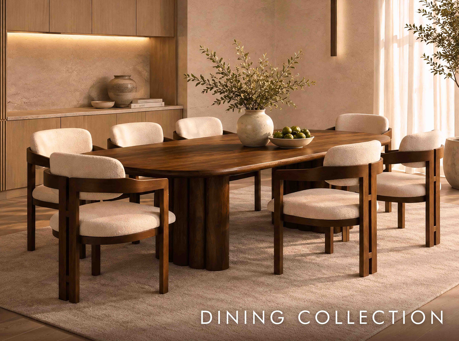 leather gallery dining table collection