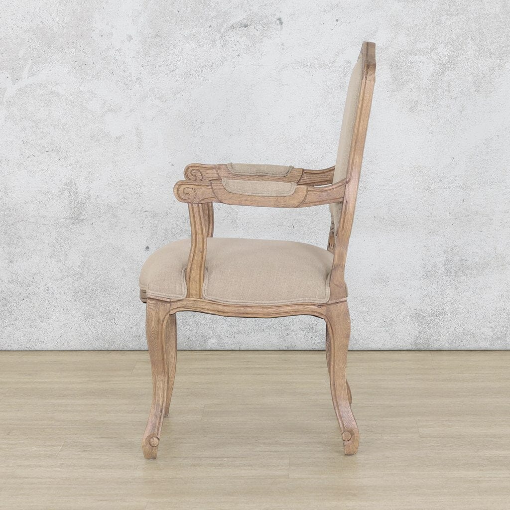 Duke Carver Antique Natural Oak Dining Chair Dining Chair Leather Gallery