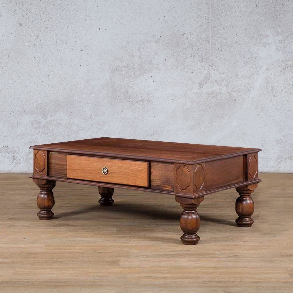 Angled front view of the Dutch Saligna Walnut 1200 Coffee Table | Coffee Table Sets | Coffee Tables at Leather Gallery | Coffee Tables for sale | Modern Coffee Table | Coffee Tables | coffee tables south africa | rectangle coffee table | wood coffee table | small coffee table | Leather gallery furniture stores