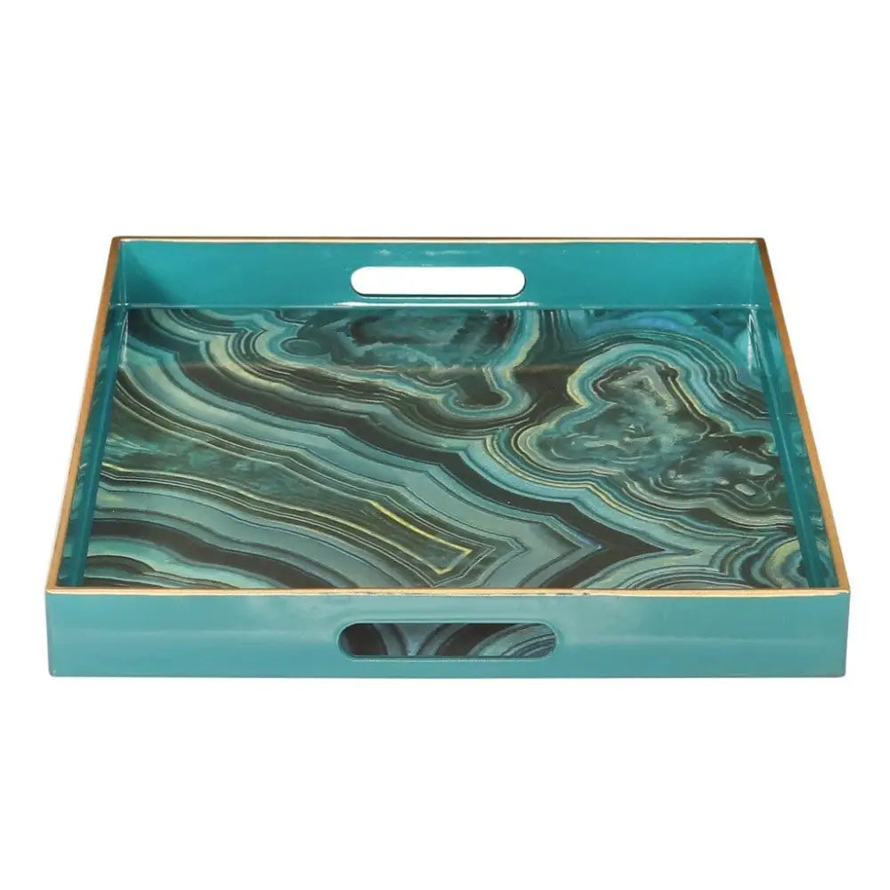 Effra Trays Blue Marbled Look - Medium - Trays