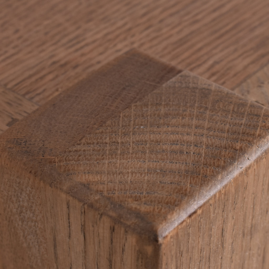 Close up view of the oak joinery of the Fairview Server - Antique Natural Oak Servers | Server Tables | server tables for sale | Shop Servers And Hall Tables | Hallway Table | hall tables for sale | Furniture Shop | Leather Gallery Furniture Store
