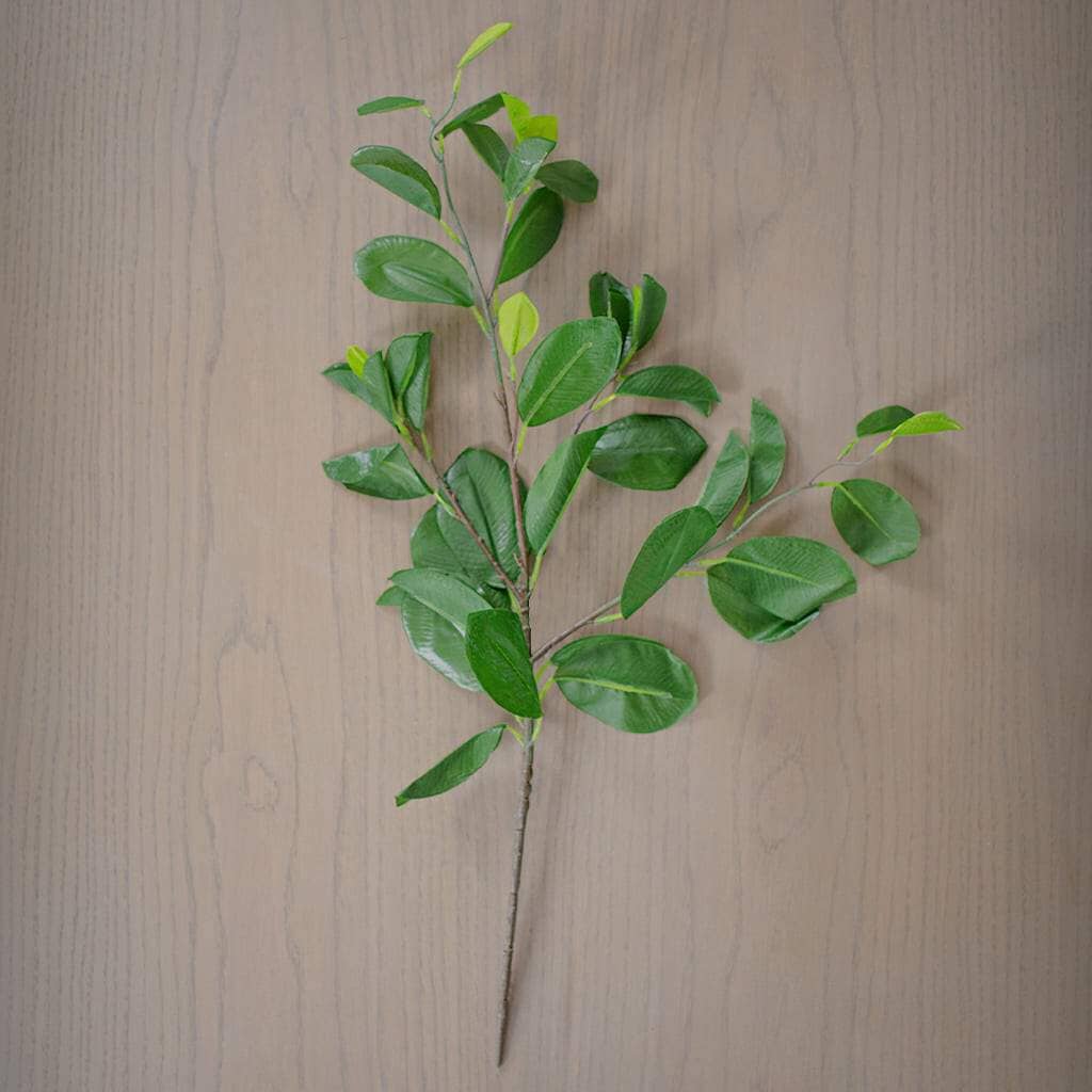 Faux Glossy Leaf Stem Decor Leather Gallery