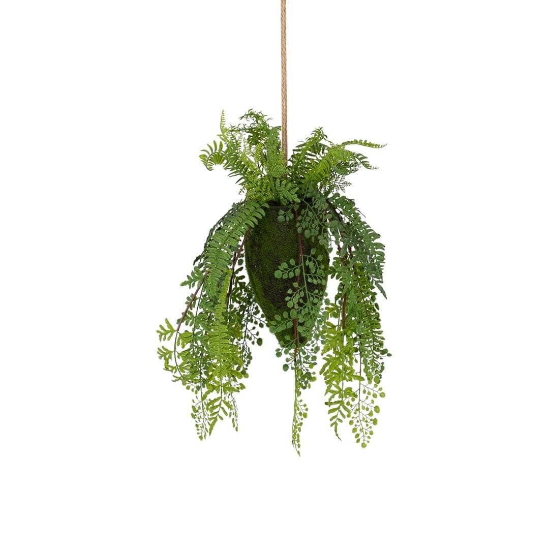 Faux Hanging Fern Plant Decor Leather Gallery
