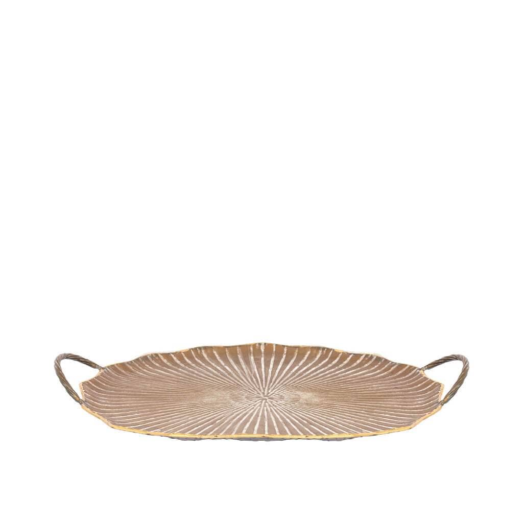 Faux Medium Lotus Leaf Tray Trays Leather Gallery