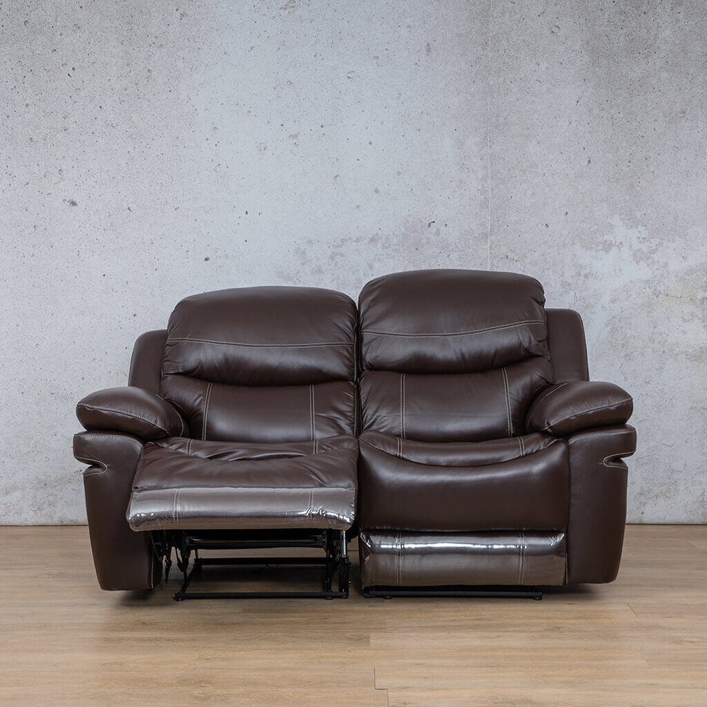 Geneva 2 Seater Leather Recliner Leather Recliner Leather Gallery choc