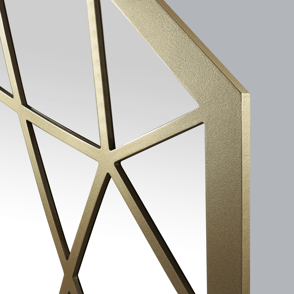 Geoid Mirror - Gold Mirror Leather Gallery