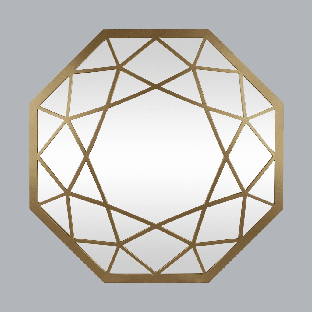 Geoid Mirror - Gold Mirror Leather Gallery Gold 1200 x 1200