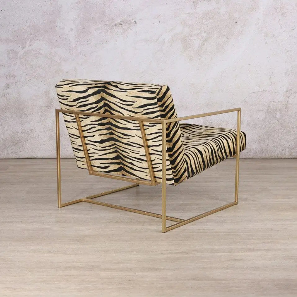 Gilmore Modern Occasional Chair - Safari Zebra - Fabric Armchair