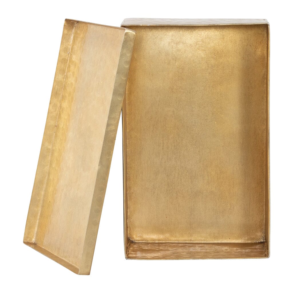 Golden Thea Hammered Box - Large File Box Leather Gallery
