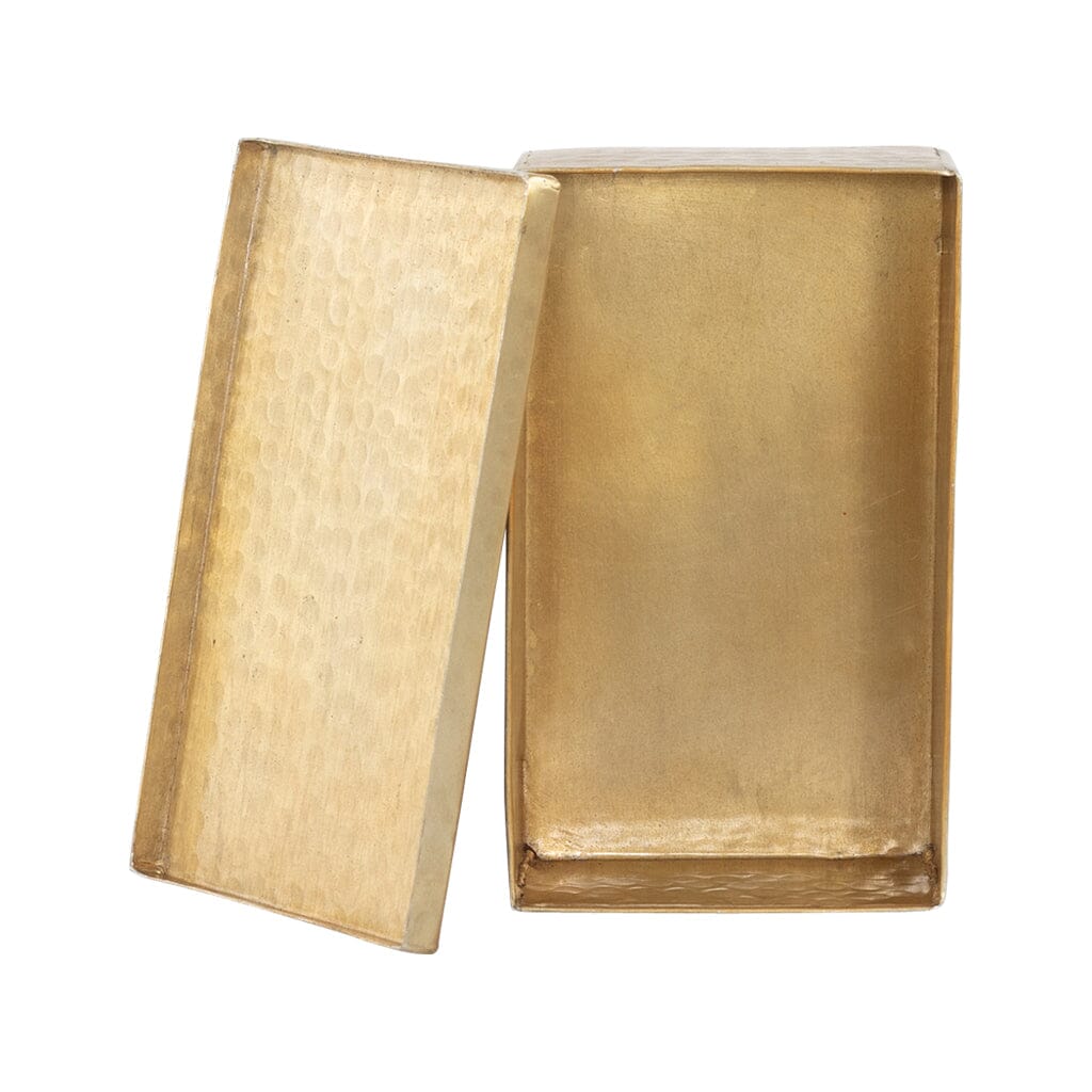 Golden Thea Hammered Box - Medium File Box Leather Gallery