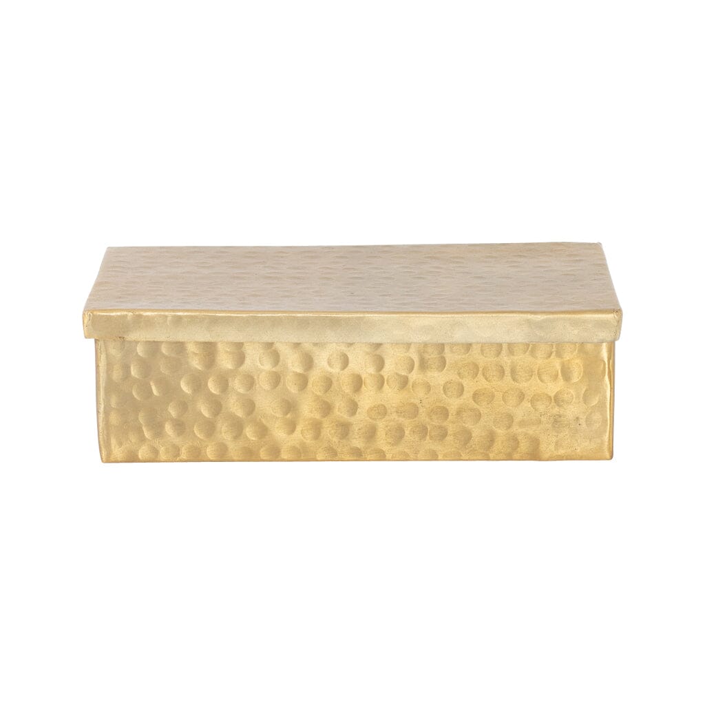 Golden Thea Hammered Box - Medium File Box Leather Gallery