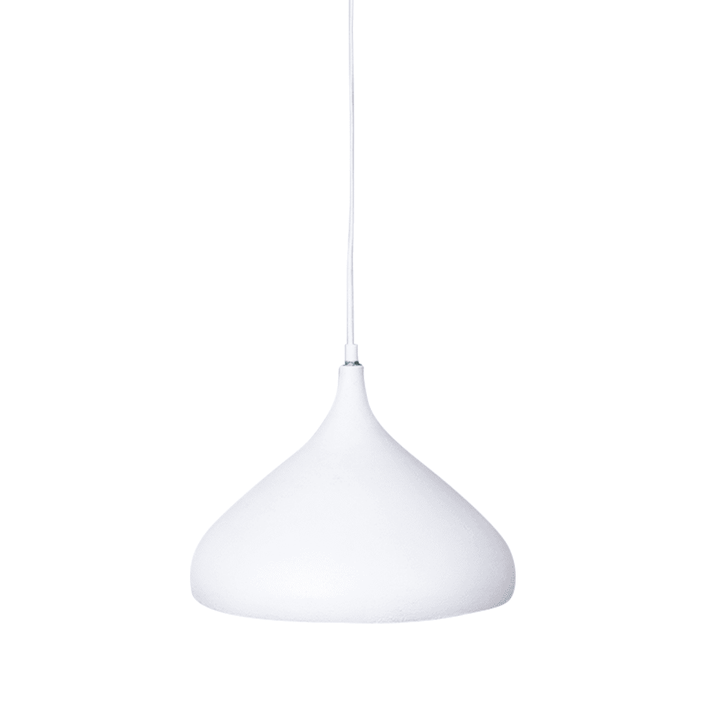 Harlow White & Gold Pendant Light Hanging Lights Leather Gallery