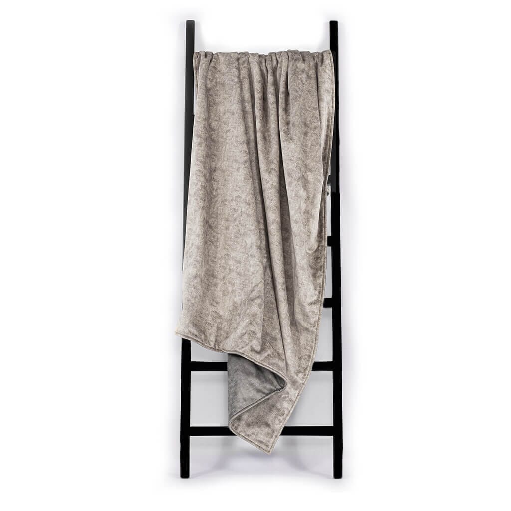 Harper Warm Mocha & Morning Mist Fabric Throw Throw Leather Gallery