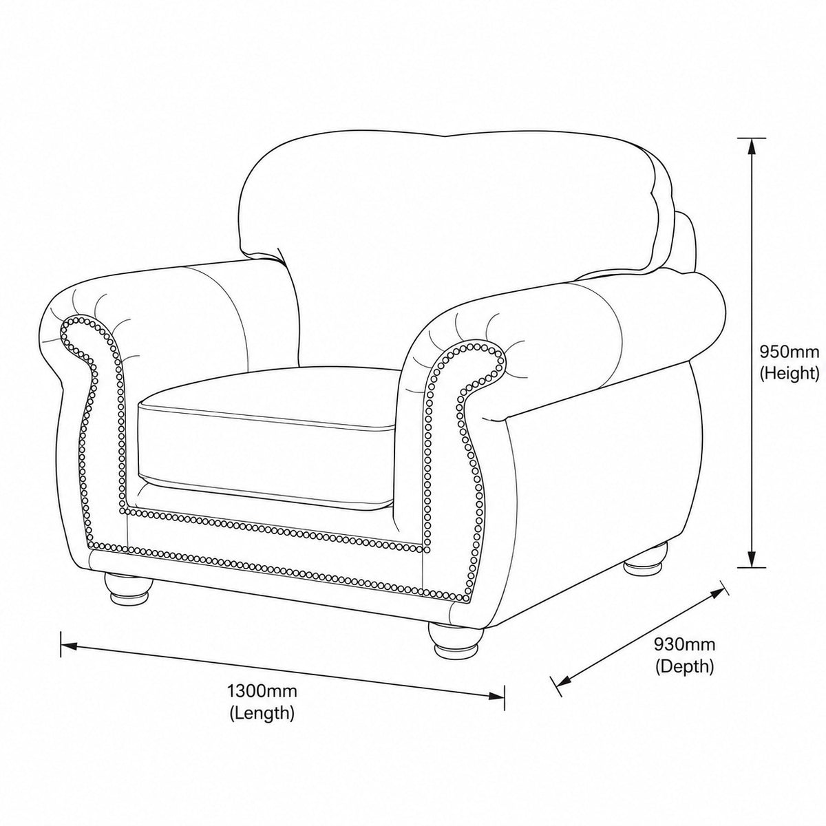 Isilo 1 Seater Fabric Couch
