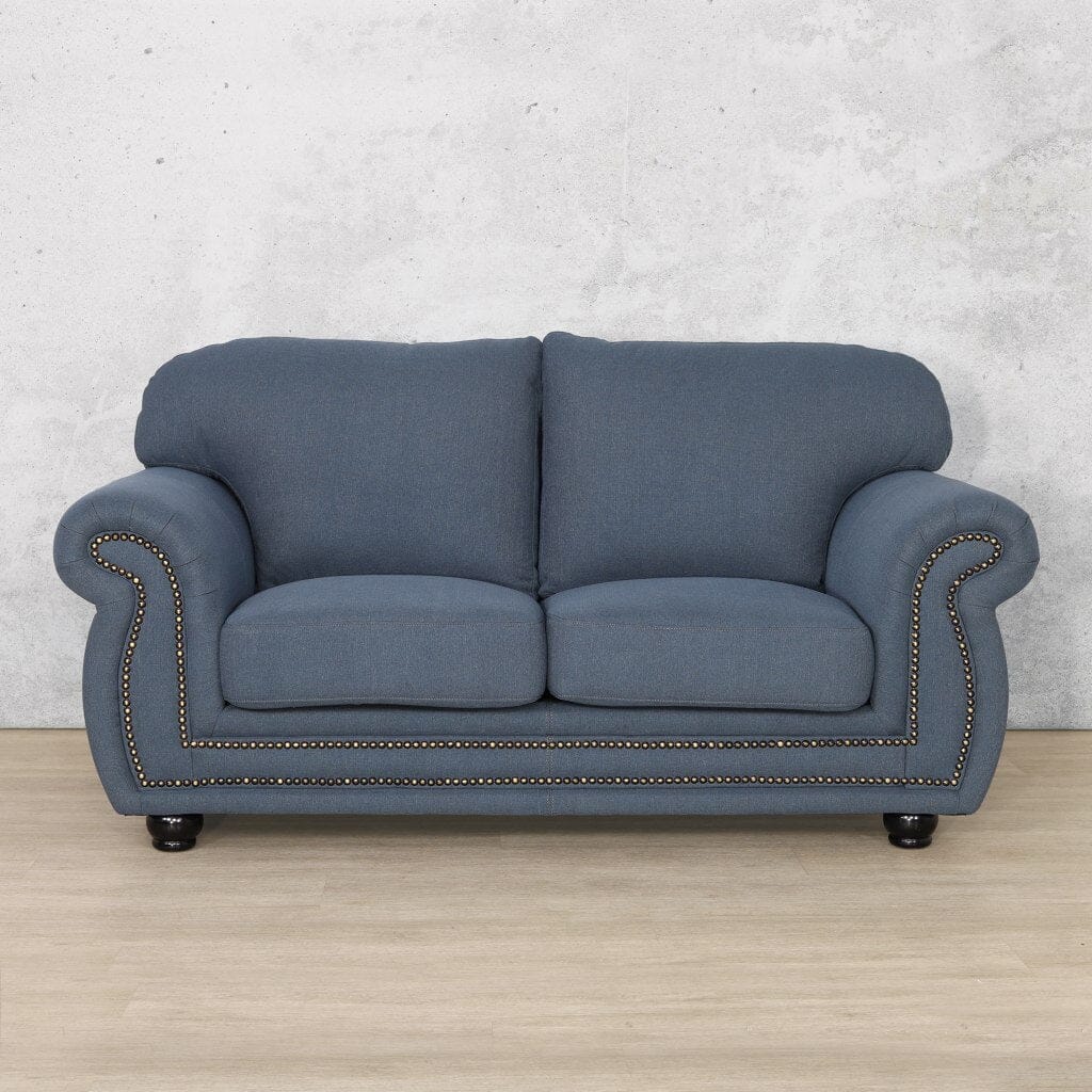 Isilo 2 Seater Fabric Sofa Fabric Sofa Leather Gallery Air Force Blue