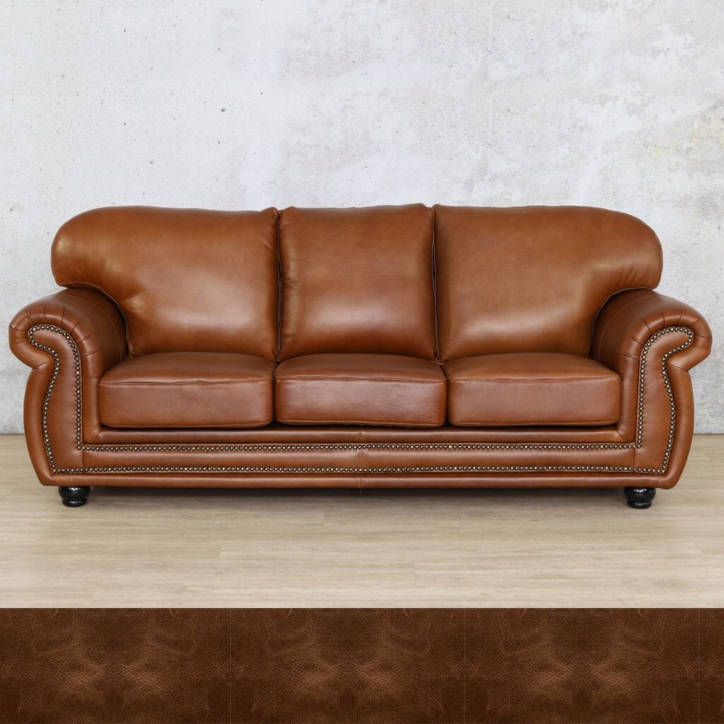 Isilo 3 + 2 + 1 Leather Sofa Suite - Royal Cognac - Leather Sofa