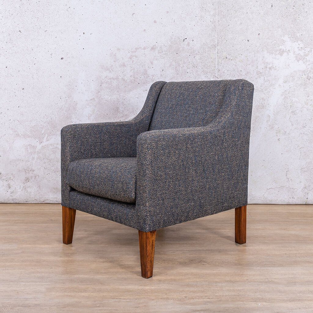 Julia Fabric Armchair - Hazey grey Fabric Armchair Leather Gallery