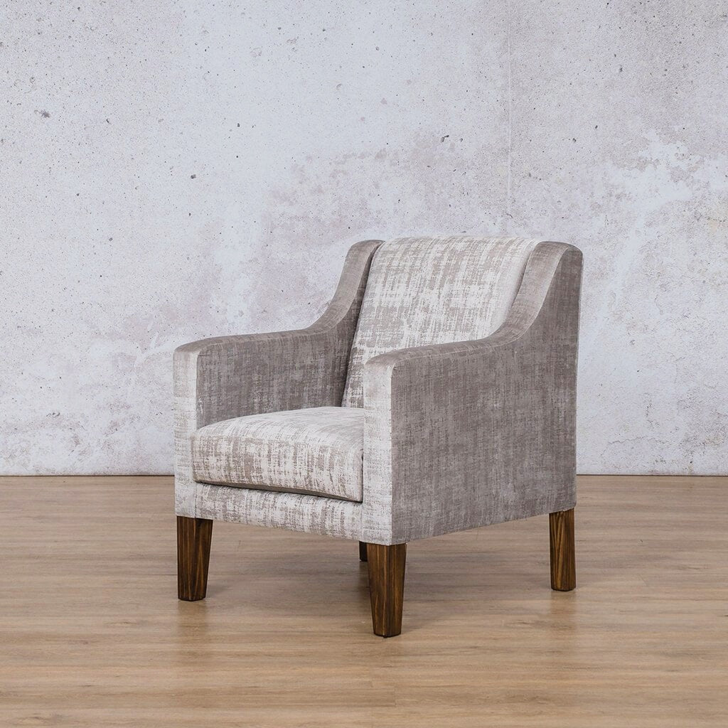 Julia Fabric Armchair - Hazey grey Fabric Armchair Leather Gallery Hazey Grey