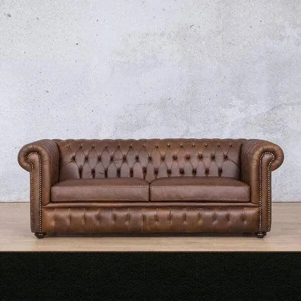 Kingston 3 + 2 + 1 Leather Sofa Suite - Czar Black - Leather Sofa