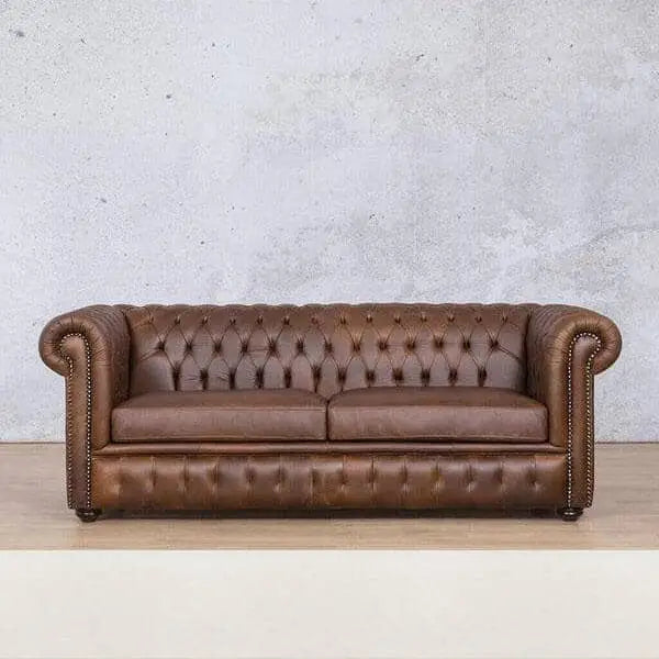 Kingston 3 + 2 + 1 Leather Sofa Suite - Czar White - Leather Sofa