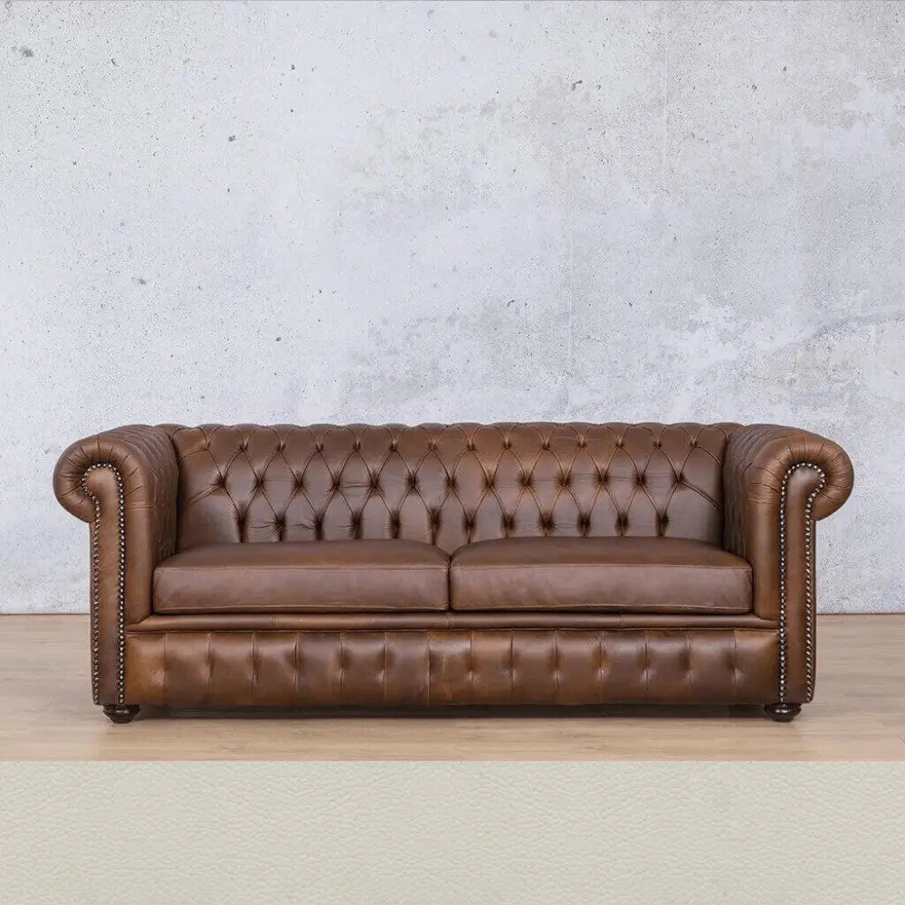 Kingston 3 + 2 + 1 Leather Sofa Suite - Urban White - Leather Sofa