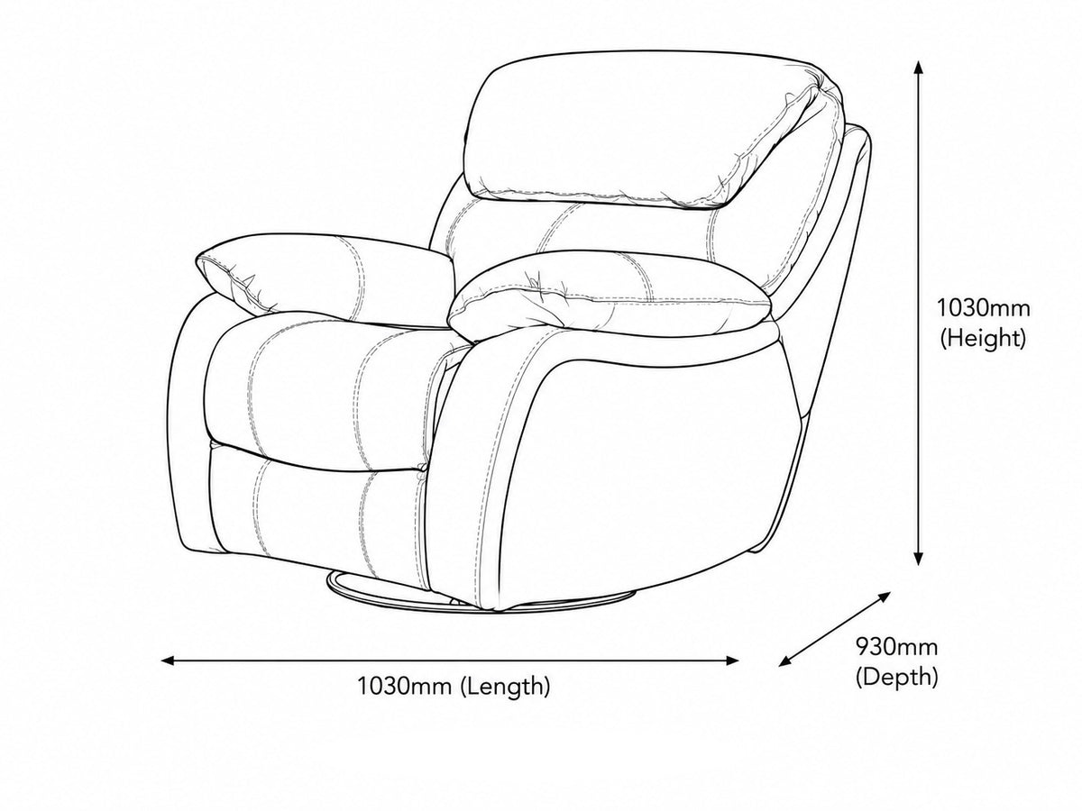 Kuta 1 Seater Leather Rocker Recliner Chair