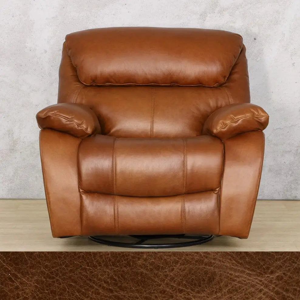Kuta 1 Seater Leather Recliner Chair - Royal Cognac - Leather Recliner