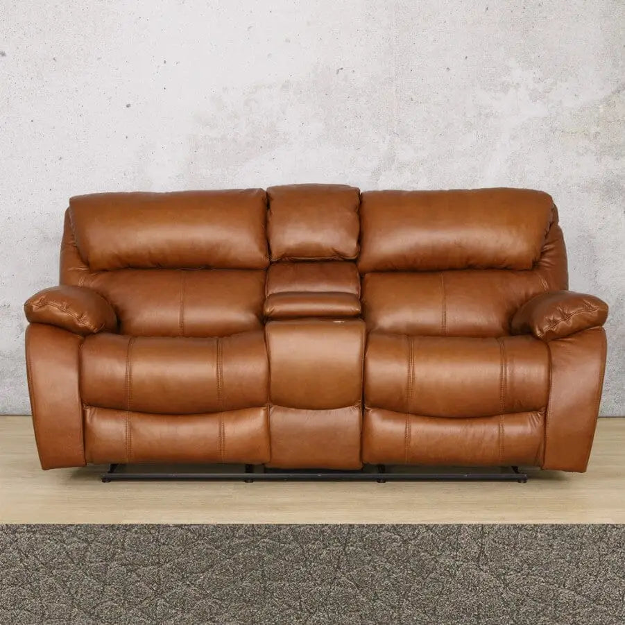 Kuta 2 Seater Home Theatre Leather Recliner - Leather Recliner