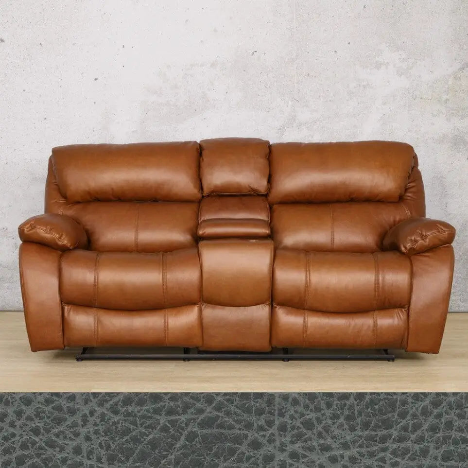 Kuta 2 Seater Home Theatre Leather Recliner - Leather Recliner