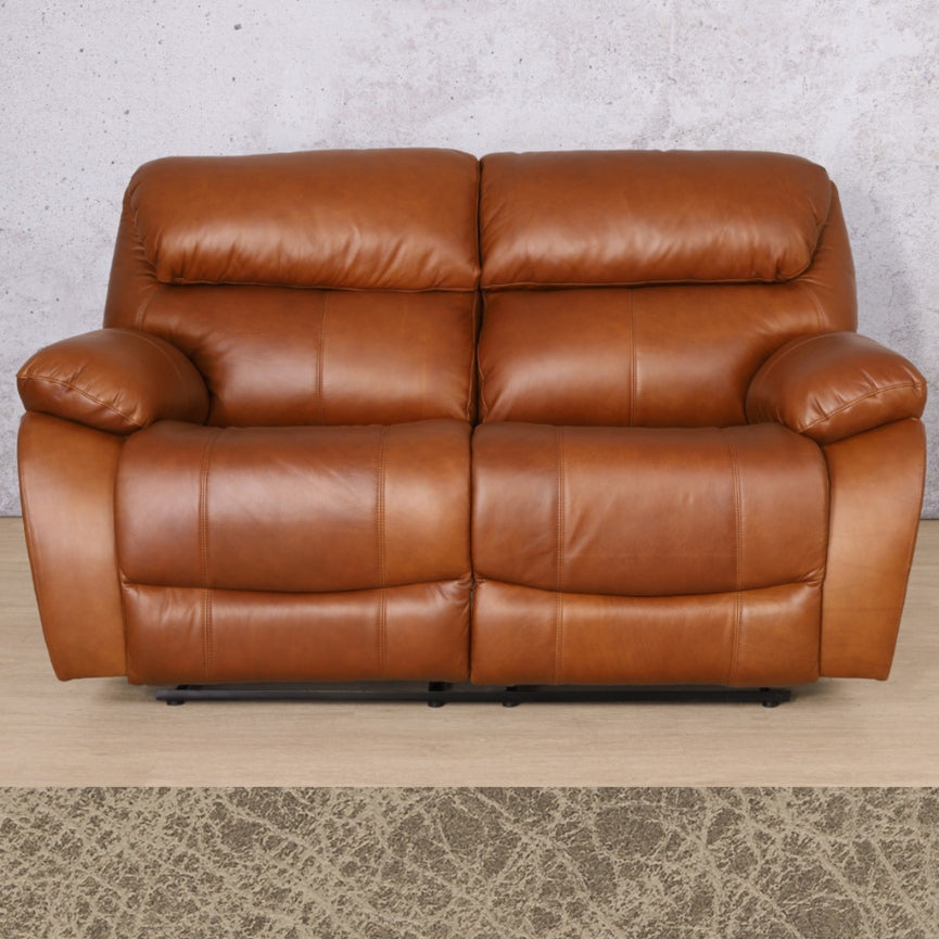 Kuta 2 Seater Leather Recliner- Bedlam Taupe