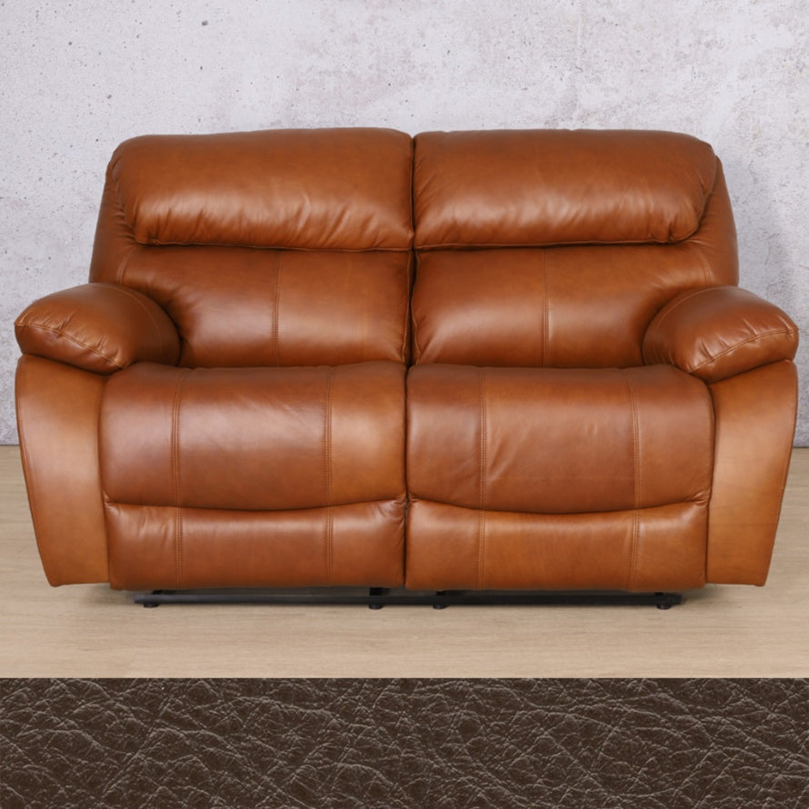 Kuta 2 Seater Leather Recliner - Leather Recliner- Country Ox Blood