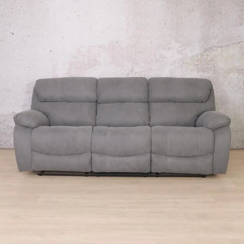 Kuta 3 + 2 + 1 Leather Recliner Home Theatre Suite - Flux Grey - Leather Recliner