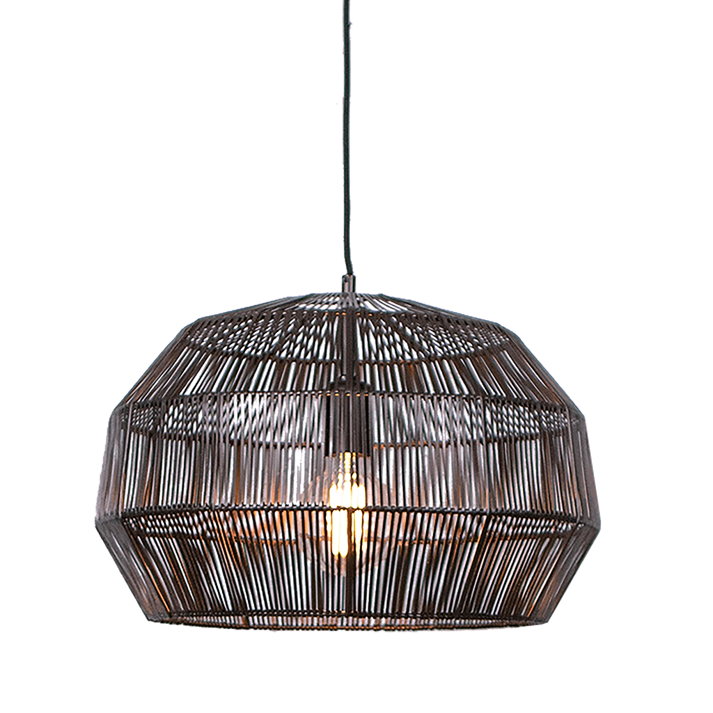 Labyrinth Large Wire Pendant Light Hanging Lights Leather Gallery 55cm